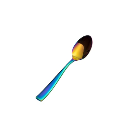 Bon Chef Manhattan, Soup/Dessert Spoon, Mirror Finish, 18/10, 7.75" - Rainbow , set of 12 S3003RB